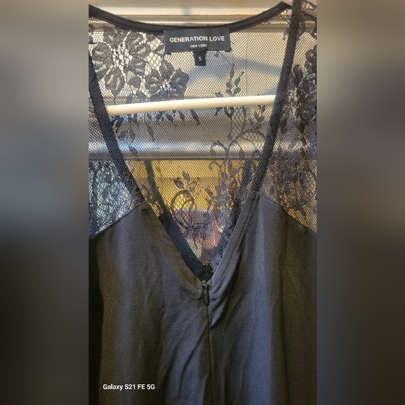 Generation Love Black lace Ling Sleeve Bodysuit NWOT SZ. SMALL - Picture 4 of 6